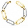 18K PULSERA ORO BICOLOR ESLABONES REDONDOS. ANCHO: 11 MM. LARGO: 20 CM.