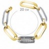 18K PULSERA ORO BICOLOR ESLABONES REDONDOS. ANCHO: 11 MM. LARGO: 20 CM.