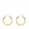 18K AROS ORO AMARILLO HUECOS RETORCIDOS MATE Y BRILLO 20 X 2.5 MM.