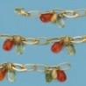 18K PULSERA ORO AMARILLOESLABONES PIEDRAS COLOR. ANCHO: 6 MM. LARGO: 19,5 CM