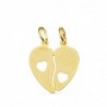18K COLGANTE ORO AMARILLO CORAZON PARTIDO. 15 X 15 MM.