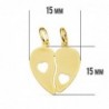 18K COLGANTE ORO AMARILLO CORAZON PARTIDO. 15 X 15 MM.