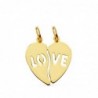 18K COLGANTE ORO AMARILLO CORAZON LOVE. 15 X 15 MM.