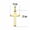 18K CRUZ LISA 24 X 13 MM. PALO RECTANGULAR