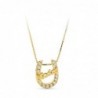 18K GARGANTILLA ORO AMARILLO MADRE HERRADURA CON CIRCONITAS