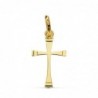18K CRUZ LISA TALLADA. 21 X 12 MM.