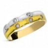 18K SORTIJA ORO BICOLOR DIAMANTES TALLA BRILLANTE 0.020 QTES.
