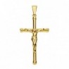 18K CRUZ CON CRISTO HUECA 32 X 17 MM.