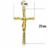 18K CRUZ CON CRISTO HUECA 32 X 17 MM.