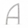 18K COLGANTE ORO BLANCO LETRA A CON CIRCONITAS 35 X 22 MM