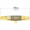 18K ALFILER ORO AMARILLO TALLADO. 30 X 5 MM.