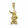 18K COLGANTE ORO AMARILLO BUGS BUNNY GRANDE. 25 X 11 MM.