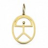 18K COLGANTE ORO AMARILLO INDALO OVAL. 28 X 21 MM.