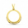 18k CERCO DE MONEDA ORO AMARILLO CON CIRCONITAS 24MM