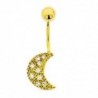 18K PIERCING 1/2LUNA CIRCONITAS OMBLIGO