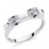 18K SORTIJA ORO BLANCO DIAMANTES TALLA BRILLANTE 0.10 QTES.