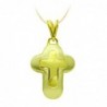 18K CRUZ ORO BICOLOR HUECA 25 X 18 MM