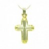 18K CRUZ ORO BICOLOR MATE Y BRILLO 30 X 19 MM