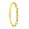 18K PULSERA MEDIA CAÑA ORO BICOLOR CON PIEDRAS 15.30 GRS.