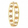 18K PULSERA SOLES TRICOLOR 13 MM