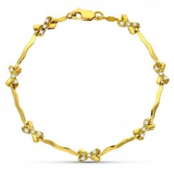 18K PULSERA ORO AMARILLO Y...