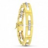 18K PULSERA ORO BICOLOR CIRCONITAS.