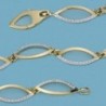 18K PULSERA BICOLOR ESLABONES.