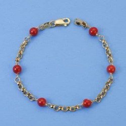 18K PULSERA CORAL FINO...