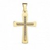 18K CRUZ TALLADA 34 X 22 MM