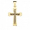 18K CRUZ TALLADA 34 X 22 MM