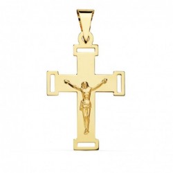 18K CRUZ CON CRISTO 34 X 22 MM