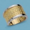 18K SORTIJA ORO BICOLOR MATE Y BRILLO