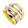 18K SORTIJA BANDAS ORO BICOLOR ANCHO: 16 MM