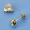 18K PENDIENTES TRIANGULO. 6 X 6 MM.