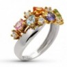 18K SORTIJA ORO BICOLOR PIEDRAS Y CIRCONITAS.