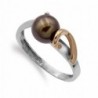 18K SORTIJA ORO BICOLOR PERLA NATURAL 7 MM.