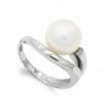 18K SORTIJA ORO BLANCO Y PERLA 10MM