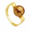 18K SORTIJA RAYADA PERLA CHOCOLATE 10 MM.