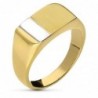 18K SELLO CABALLERO ORO BICOLOR RECTANGULAR