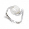 18K SORTIJA ORO BLANCO CON PERLA BARROCA
