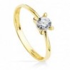18K SOLITARIO ORO AMARILLO CIRCONITA 4,5MM.