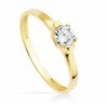 18K SOLITARIO ORO AMARILLO PIEDRA 4 X 4 MM