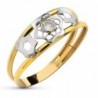 18K SORTIJA ORO BICOLOR HILOS CIRCONITAS