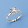 18K SOLITARIO ORO BLANCO 6 X 6 MM.