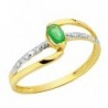 18K SORTIJA ORO BICOLOR PIEDRA OVAL Y CIRCONITAS