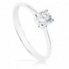 18K SOLITARIO ORO BLANCO CIRCONITA 4,5 MM