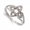 18K SORTIJA ORO BLANCO CON MOTIVO Y CIRCONITAS. ANCHO MOTIVO: 13 X 13 MM
