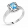 18K SORTIJA ORO BLANCO PIEDRA COLOR Y CIRCONITAS.