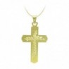 18K CRUZ ORO AMARILLO TALLADA 42 X 27 MM