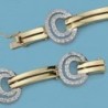 18K PULSERA CIRCONITAS BICOLOR. 26.25 GRS.